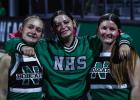 Newcastle Varsity Cheer was on the job during the Bobcat district game against Vernon Indians, the Cheerleaders are an important component in any game, often rallying the fans in the stands and giving the Bobcats a needed boost for screaming fans who let 