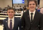 Olney Class of 2026 graduate Sawyer Edgington (R)took fifth at the state UIL Persuasive Speaking contest. Maddox Johnson (L) was among the top 12 2A competitors at the state UIL contest.