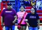 Lady Cub and HOCO Queen #10 Allison Alvarado escorted by parents Vico Alvarado and Dolores Godinez during Senior Night. Photo by Will Sadler