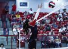 Lady Cub #12 Halee Craven goes up for one of many blocks at the net during the Lady Pirates match. | Photo by Will Sadler