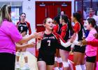 Lady Cub #7 Rai Bond will be very hard to replace next season on the varsity volleyball squad; Bond enjoys her last season with the Lady Cubs. Photo by Will Sadler