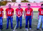 L-R: 55- Samuel Ickert, 54- A.J Solano, 53- Kanin Beavers, 52- Jacobi Esquivel, 51- Isaiah Burdick Photo by Will Sadler