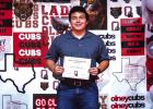 Cub Powerlifting member Jacobi Esquivel received the Cub Pride Award. Photo by Will Sadler
