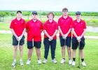 The OHS Olney Cubs Golf team was ready for competition and in great spirits for day one of district competition! Cub golfers [L-R] Ryder Lisle, Payton Hembree, Case Grey, Luke Lane and Colby Johnson. Photo by Will Sadler