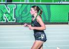 NHS Ladycat Greenleigh Moore followed closely behind her teammate in the 3200 earning the second-place finish. Photo by Will Sadler