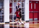 Lady Cub defensive powerhouse #19-Braelyn Casteel always lays it on the line each and every volley and can often be seen diving to the boards with digs. Photo by Will Sadler