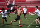 Cub football camp attendees were rewarded at the end of camp with games of touch football. Memories and friendships were made at camp this year. Photo by Will Sadler