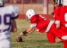 Cub #52 Alex Cody dives on the ball, securing a Cub fumble recovery. Photo by Will Sadler