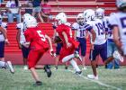 OJH Cub #4 Rylan Keeter breezed through Plowboys defensive players with the speed of a cheetah. Photo by Will Sadler