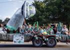These young Bobcats and Ladycats think the Bobcats are out of this world, and their awesome float during the HOCO parade shows it. | Photo by Will Sadler