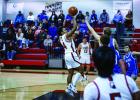 Cub #4 Jamarcus Collins was fun and exciting to watch against the Panther matchup even with the loss, shown going up with a floater inside the line. Photo by Will Sadler