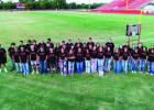 OHS Seniors pose for a traditional group photo before heading to their first and last day of high school. Photo by Will Sadler