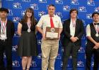 The Calculator Applications Team, coached by Tim Orsak, won a second-place silver medal at the State UIL competition in Austin last month. The team members include Jeffry Flores, Sophie Roach, Caleb Johnson and Aidyn Bitner. Photo by Sherry Livingston
