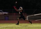 OHS Cub receiver #6 Juan Castillo was on fire during the Cub-Chief HOCO game, with two touchdown receptions, a 45-yard and a 52-yard bomb. Castillo had 4 receptions for 142 yards for the night. Photo by Will Sadler