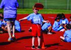 The discus competition tested coordination and athleticism during the OES field day but most of all created great memories with friends. Photo by Will Sadler