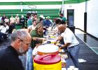 Attendees of the NHS Athletic Banquet enjoyed Chicken Express which included chicken tender veggies, a cookie and tea. Photo by Will Sadler