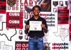 Dom Collins received the Cub Track and Field, Field Event MVP Award. Photo by Will Sadler