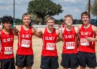 OHS varsity boys competing in the Olney Invitational were Pedro Gonzalez, Trey Geter, Trent Berngen, Jaxxon Laurent, and Wesley Symank. Photo by Will Sadler