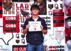Cub Football player Kyle Stewart received the Newcomer of the Year. Photo by Will Sadler