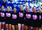 The Newcastle Ladycats Varsity Volleyball team sharpens skills and stays in fighting form by participating in the Graham High School summer volleyball league. Photo by Will Sadler