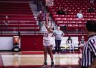 OHS Lady Cub #23-Aubree Englishbee is a seasoned vet with plenty of experience to help the younger players who are stepping into the Varsity role this season. Englishbee is a fierce defender and has no problem driving through defenders for a bucket. Here 