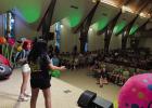 Leigha Hampton and Emerald Edgington performing a skit at FBCO’s “Magnified” Vacation Bible School worship rally in the sanctuary. Photo by FBCO