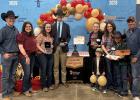 L-R: Brandon Joy, Dana Joy, Adalyn Joy, Senior Champion Caden Joy, Junior Champion True Creel, Dancey Creel, Haven Creel, Chet Creel, and Rooster Creel. Photo provided by Dancey Creel