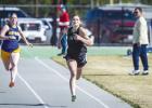 NHS Ladycat Camren Mallory moves on to Regionals in 100m and 200m dash. Photo by Will Sadler