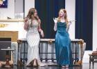 Ava Stewart [L] playing CLAUDIA MCFADDEN and Grace Jeske [R] playing ATHENA SINCLAIR put on a stellar performance this season during the OHS OAP’s performance of Suite Surrender. Photo by Will Sadler