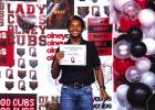 Cub Powerlifting member Dom Collins received the Newcomer of the Year Award. Photo by Will Sadler