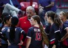 OJH 7th Grade Lady Cubs Coach Eric Symank gives final instructions before the Lady Cubs take the court against the Lady Indians. Photo by Will Sadler