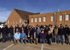 Volunteers from the First Baptist Church of Olney and Texas-New Mexico Power gathered at the church to hand out Thanksgiving meals on Nov. 10. Photo by Chad Edgington