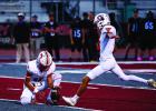 Cub #4 Arial Ramirez K-WR continues to be surefooted and making improvements as the Cubs kicker with 4 PATs for the match up against the Eagles. Photo by Will Sadler