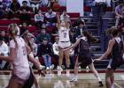 OHS Lady Cub #2 Jalissa Whitlock scored 2 on the rival Lady Panthers for the night. Photo by Will Sadler