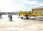 Attendees at Air Tractor’s celebration view its 5,000th aircraft on the tarmac at its Olney plant on May 28. Photo by Will Sadler