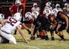 Cub #55 Peyton Bedford DL-C continues to acclimate to the Center position after being out on injury for most of the regular season. Bedford made his presence known on defense as well during the Bearcat matchup with several tackles and assists. Photo by Wi
