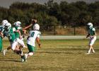 Bobcats scramble to get the play underway as May Tigers fly past the line. Photo by Will Sadler