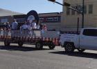 The First Baptist Church of Olney put together a 1950s American-themed float for the Stars and Stripes in Young County parade in Graham. Photo by Will Sadler