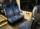 The Texrail trains to Dallas-Fort Worth International Airport are clean and well-lit and boast USB ports . On a recent trip, the train flew past traffic congestion, construction and lane closures. Photo by Deanna Baran