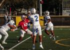 The Cubs’ defense continues to make great progress. #52 Jacobi Esquivel Defensive and Offensive Lineman for the Cubs broke through the Owl’s line breaking up a screen pass early in the matchup. Photo by Will Sadler
