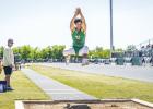 NHS Bobcat Keyton Newland moves on to Regionals in 200m Dash and Long Jump. Photo by Will Sadler
