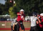 Cub quarterback Tucker Cortinez continues to be an accurate passer. Miscommunications or lack of experience from some Cub receivers should get straightened out before district play begins. Look for the Cub passing game to continue to improve as players ge