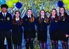 NHS FFA 2024-25 Outgoing Officers: President-Kamalani Duffield, Vice President-Sara May, Secretary- Elizabeth Daigle, Treasurer-Addison Riley, Reporter-Kourtney Whitfield and Sentinel-Jason Moreno. Photo by Will Sadler