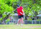 OHS Cub Payton Hembree had a huge chip in on hole 2 during district competition at Olney Country Club. Hembree is looking very solid, heading into regional competition. Photo by Will Sadler