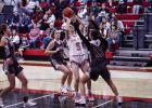 OHS Lady Cub #5 Oaklan Hopkins continues to gain experience on a Varsity level and is a great contributor on the boards, hitting one outside the line and sinking 3 free throws. Photo by Will Sadler