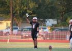 Cubs #8 Eric German prepares to punt the ball to the Archer City Wildcat offense during the Sept. 18 Homecoming game. Photo by Kailyn Altmiller