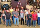 CEMCO employees gathered inside one of the manufacturing buildings for the company’s 50 anniversary celebration on July 17, 2025 for a meal and fellowship. Photo by Will Sadler