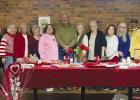 Attendees at the Amity Club’s February meeting included (L-R): Carolyn Penn, Nita Hearne, Phyllis Whitsitt, Jeanie Spivey, Monica Bland, Greg Buenger, Judy Moberly, Kathy West, Margie Snyder, Judy Averett, Gail Spears, and Carol Vorel. Photo by Monica B