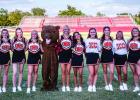 L-R: Calyn Johnson, Emerald Edgington, Taylor Cadotte, Kynlee Lauderdale, Anastazia Vasquez, Ava Stewart, Katy Rosales, Arlette Olvera, Kristen Fields. These are your OHS Varsity Cheerleaders; they are sure to get the crowd on their feet and cheering for