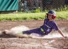 Olney Bomber slides into home plate advancing the team a run. Photo by Will Sadler